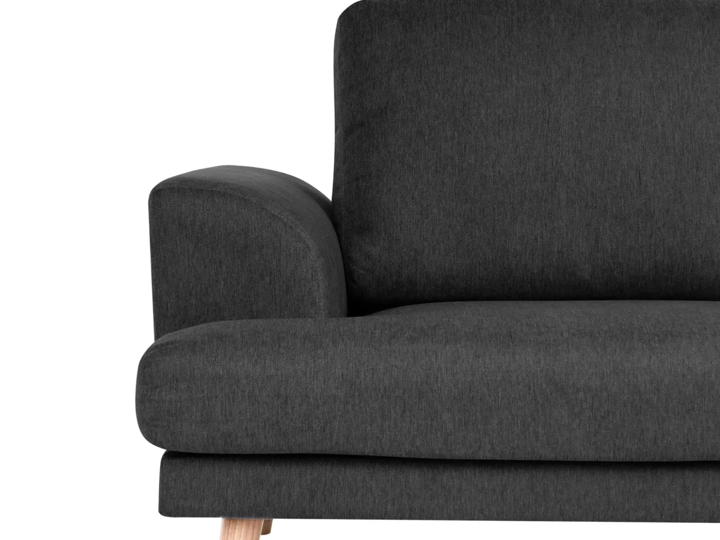 Set da salotto 4 posti KILDAL Tessuto Nero