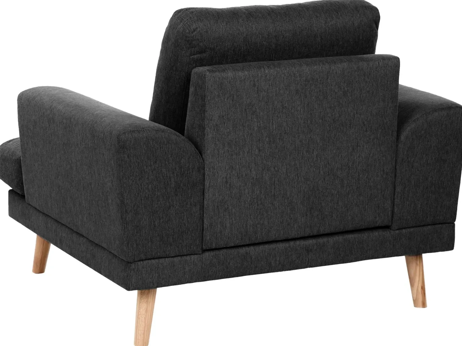 Set da salotto 4 posti KILDAL Tessuto Nero