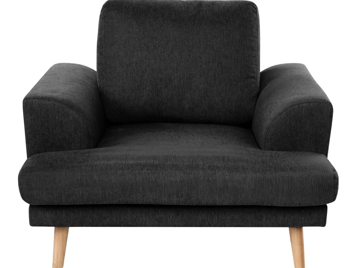 Set da salotto 4 posti KILDAL Tessuto Nero