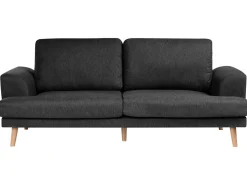 Set da salotto 4 posti KILDAL Tessuto Nero