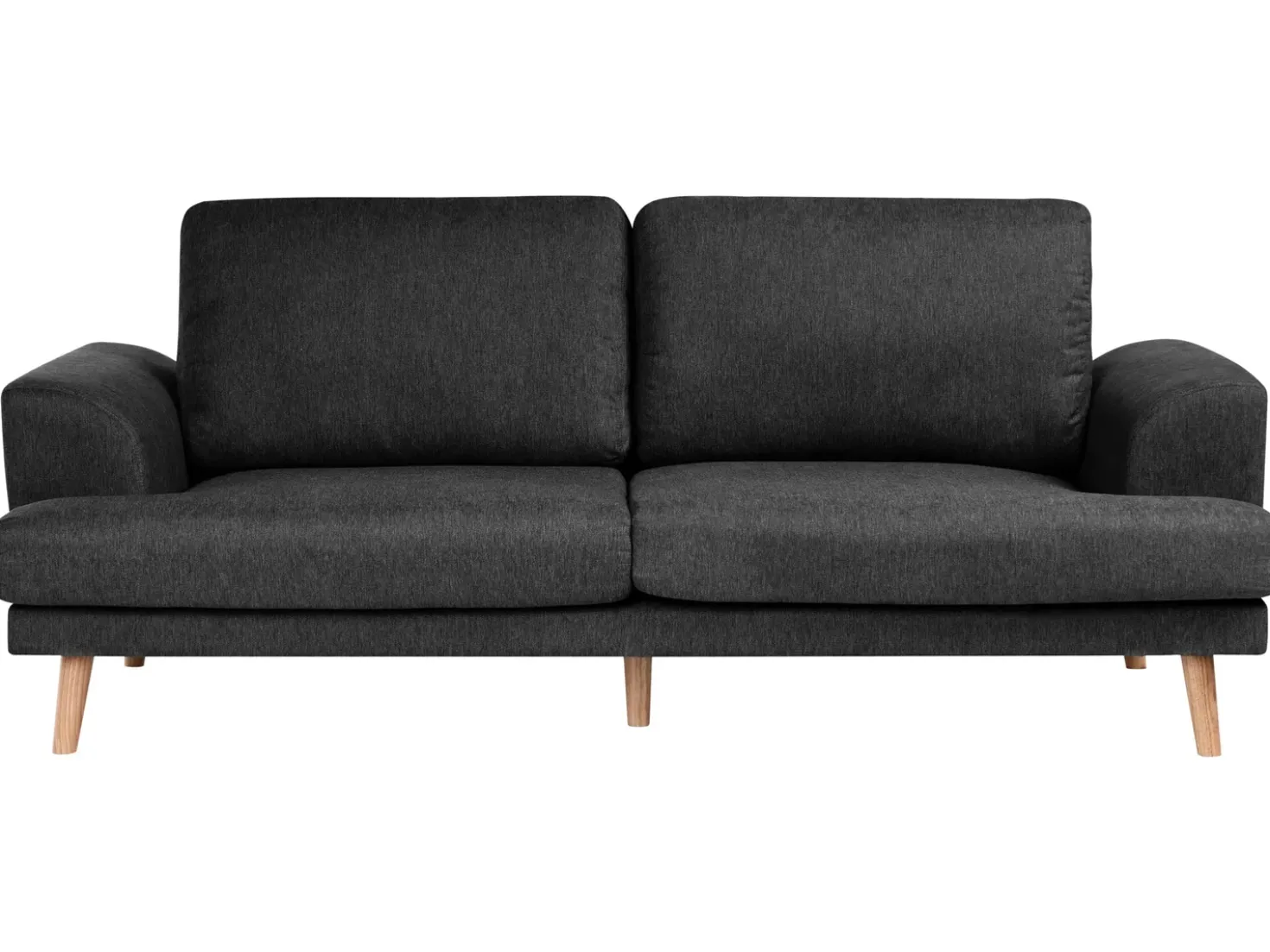 Set da salotto 4 posti KILDAL Tessuto Nero