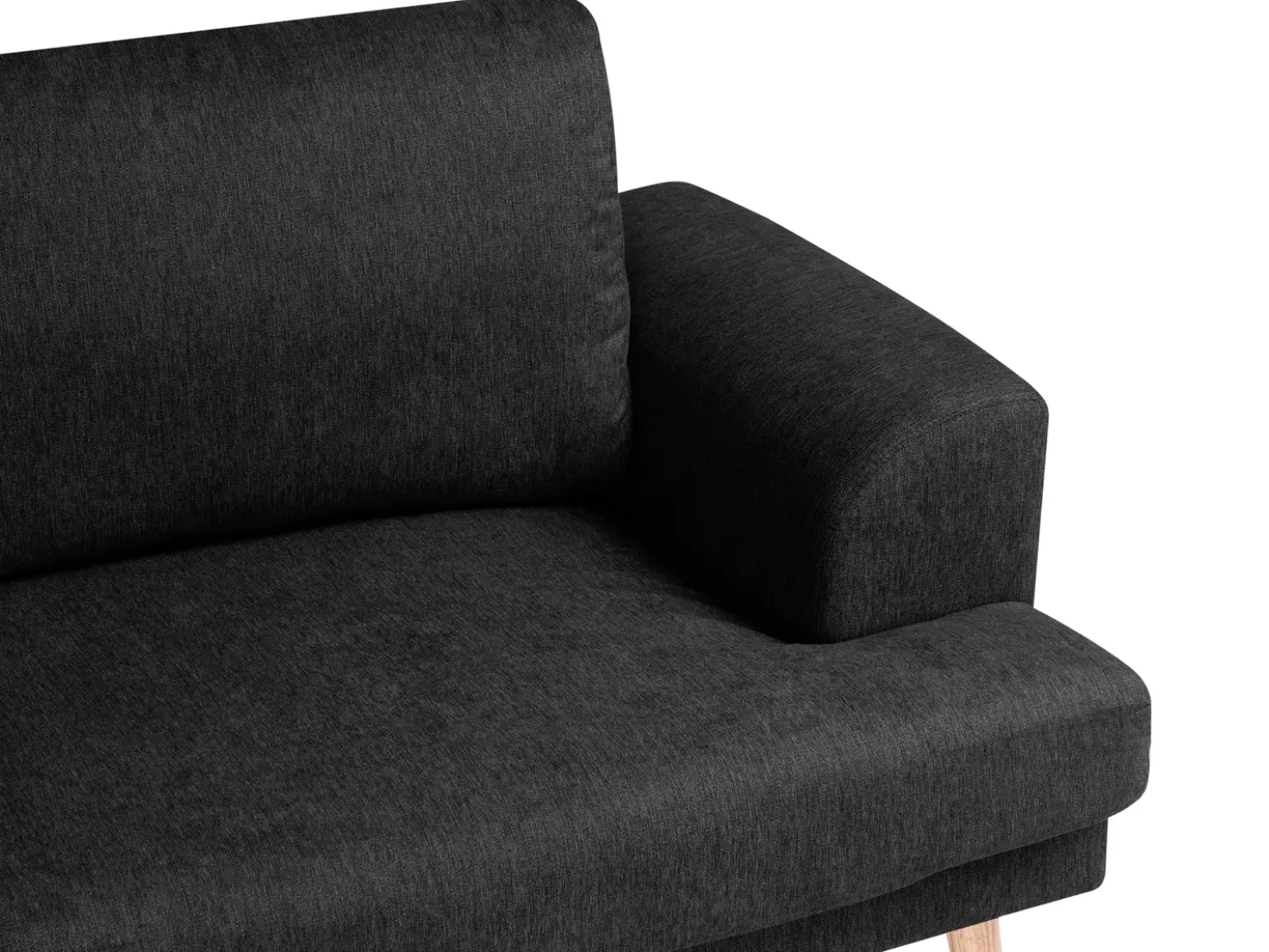 Set da salotto 4 posti KILDAL Tessuto Nero