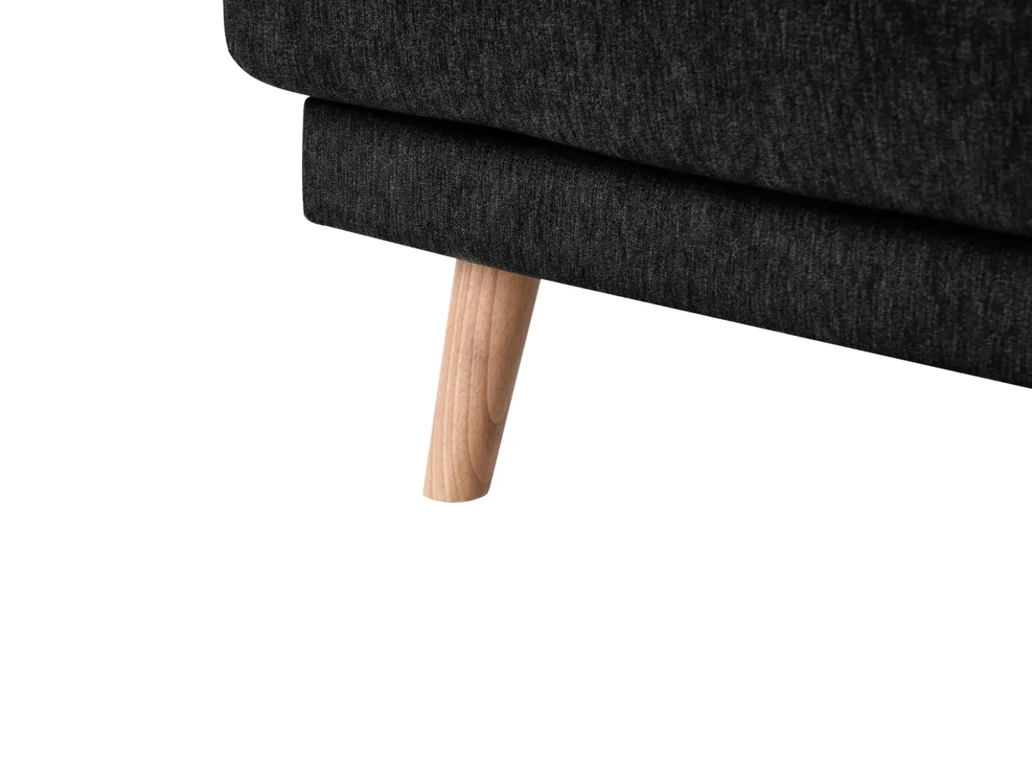 Set da salotto 4 posti KILDAL Tessuto Nero