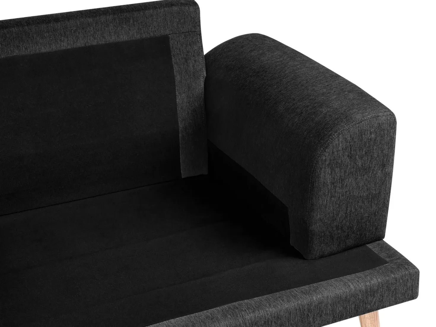 Set da salotto 4 posti KILDAL Tessuto Nero