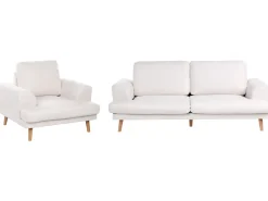 Set da salotto 4 posti KILDAL Tessuto Beige chiaro