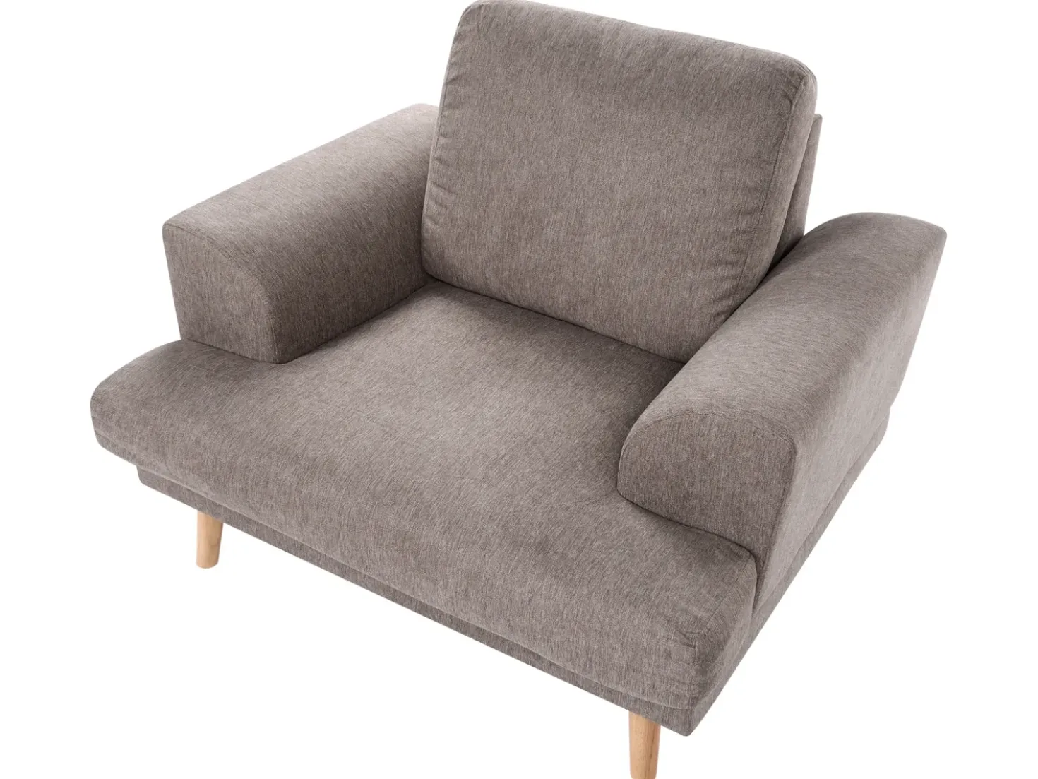 Set da salotto 4 posti KILDAL Tessuto Marrone