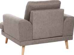 Set da salotto 4 posti KILDAL Tessuto Marrone