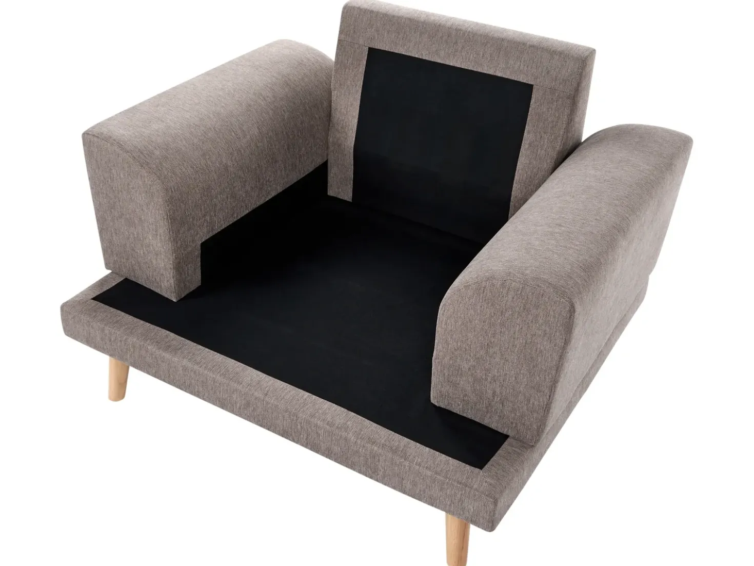 Set da salotto 4 posti KILDAL Tessuto Marrone