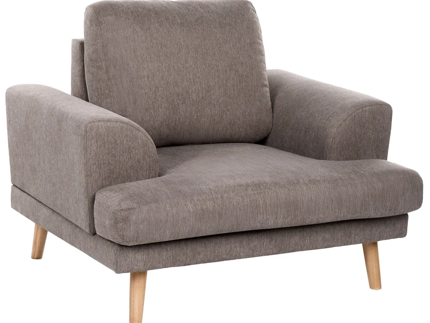 Set da salotto 4 posti KILDAL Tessuto Marrone