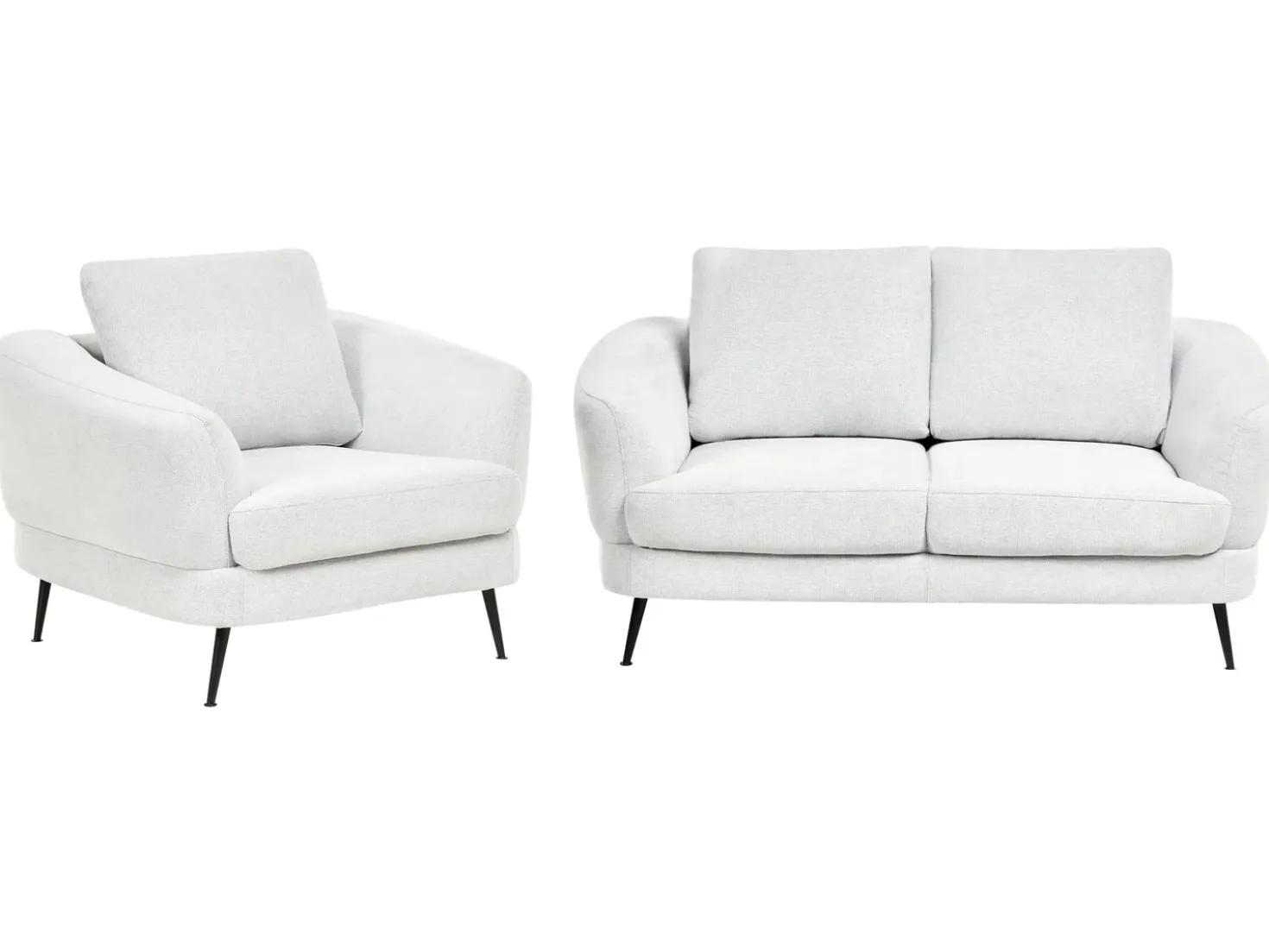 Set da salotto 3 posti KJAER Tessuto Bianco sporco