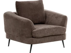 Set da salotto 3 posti KJAER Ciniglia Marrone scuro