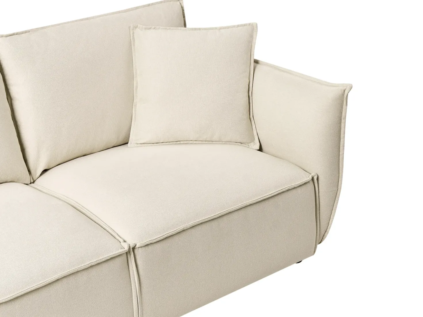 Set da salotto 5 posti KUNES Tessuto Beige chiaro