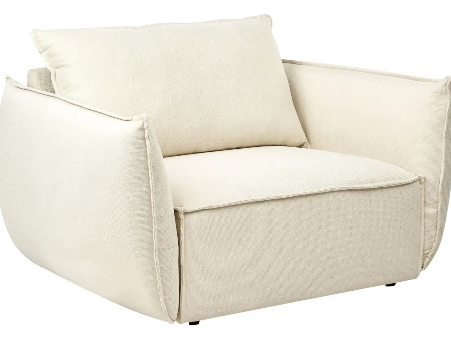 Set da salotto 5 posti KUNES Tessuto Beige chiaro