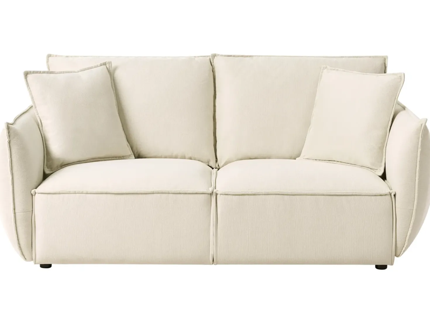 Set da salotto 5 posti KUNES Tessuto Beige chiaro