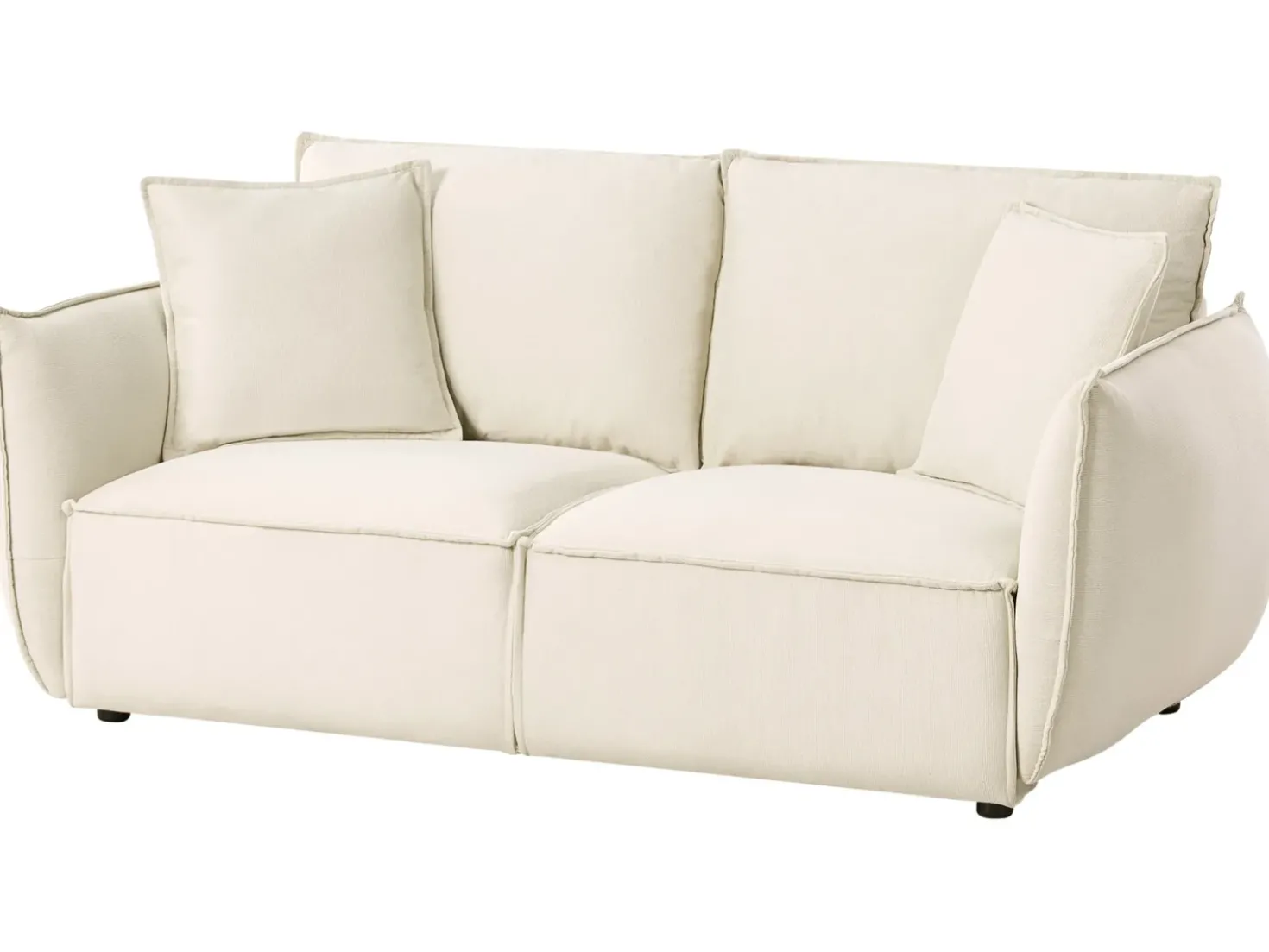 Set da salotto 5 posti KUNES Tessuto Beige chiaro