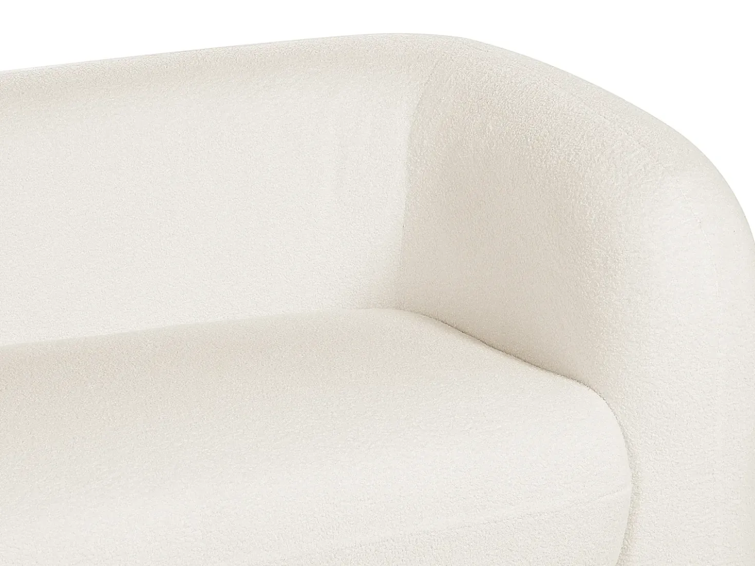 Set da salotto 5 posti LEIREN Bouclé Bianco