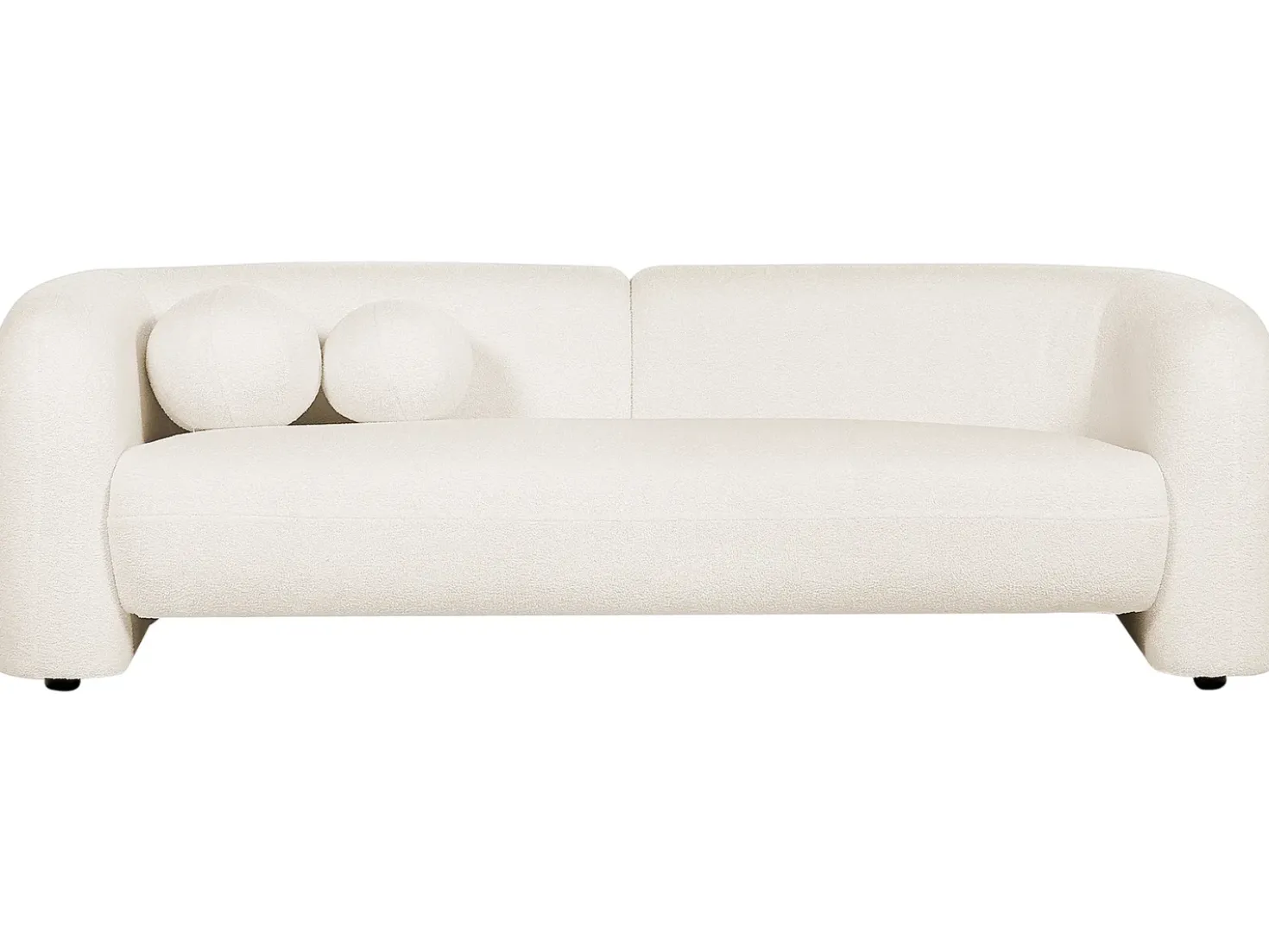 Set da salotto 5 posti LEIREN Bouclé Bianco