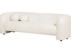 Set da salotto 5 posti LEIREN Bouclé Bianco