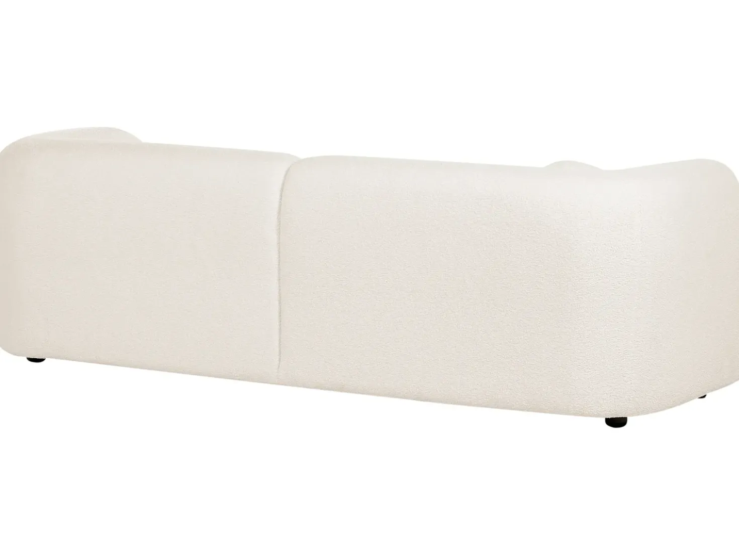 Set da salotto 5 posti LEIREN Bouclé Bianco