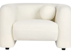 Set da salotto 5 posti LEIREN Bouclé Bianco