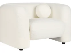 Set da salotto 5 posti LEIREN Bouclé Bianco
