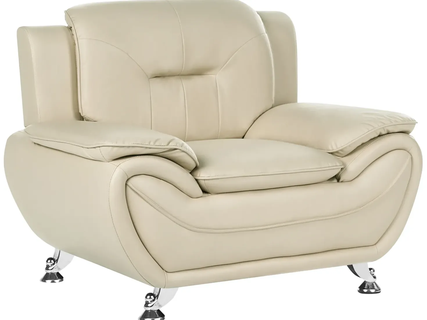 Set da salotto 6 posti LEIRA Pelle sintetica Beige