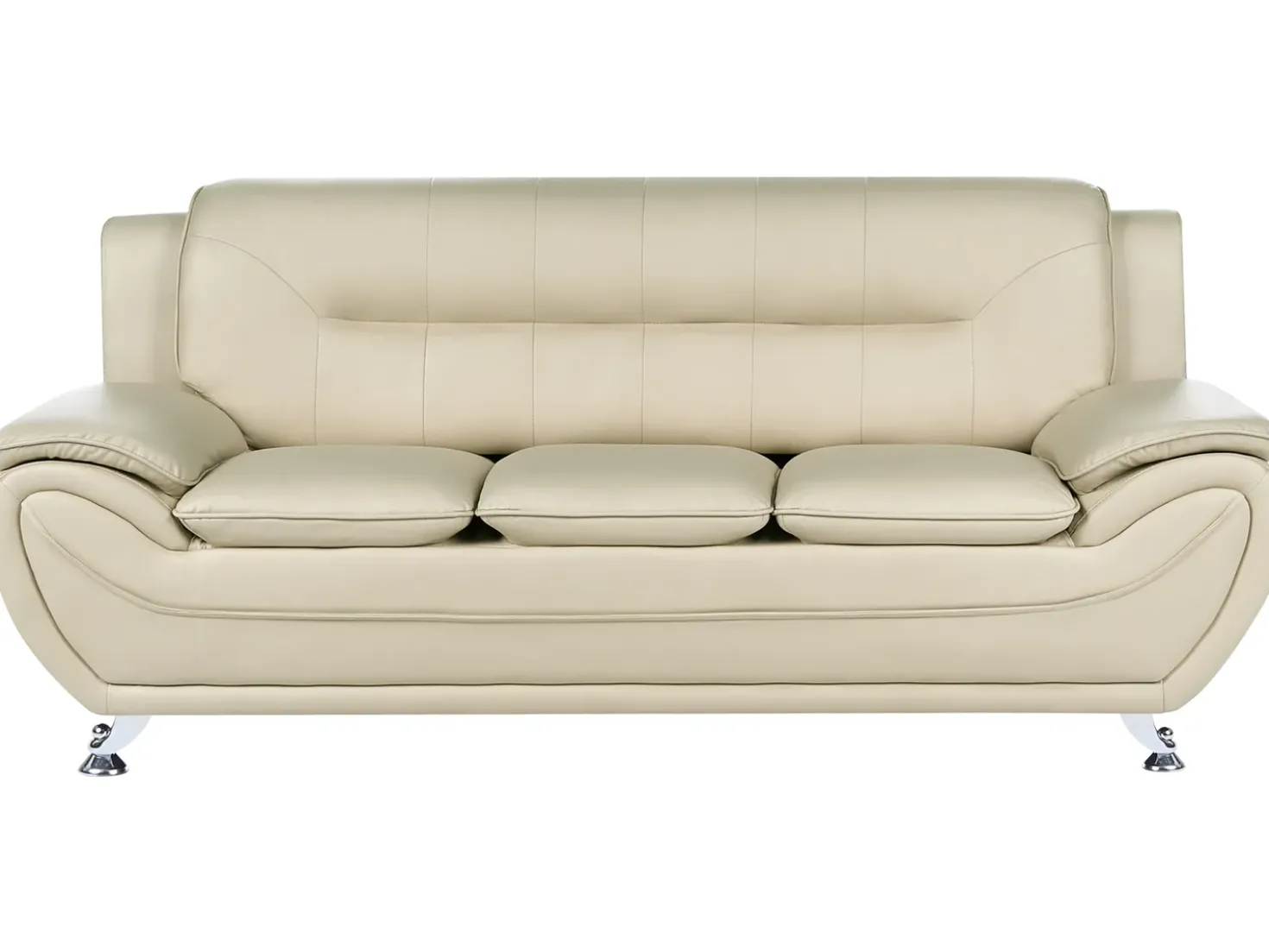 Set da salotto 6 posti LEIRA Pelle sintetica Beige