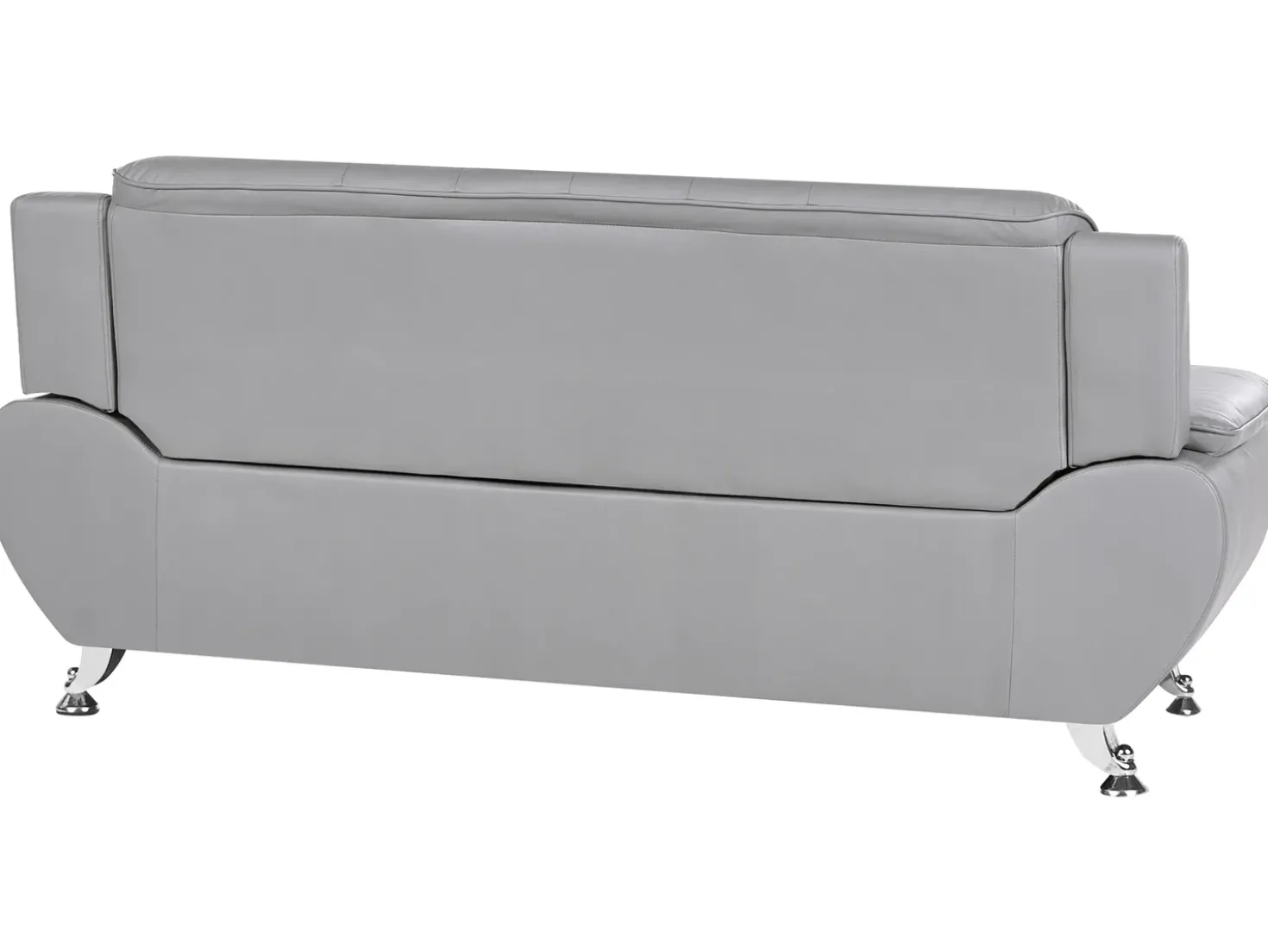 Set da salotto 6 posti LEIRA Pelle sintetica Grigio