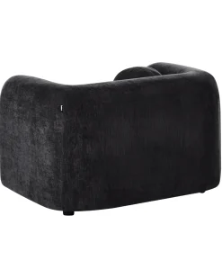 Set da salotto 4 posti LEIREN Ciniglia Nero