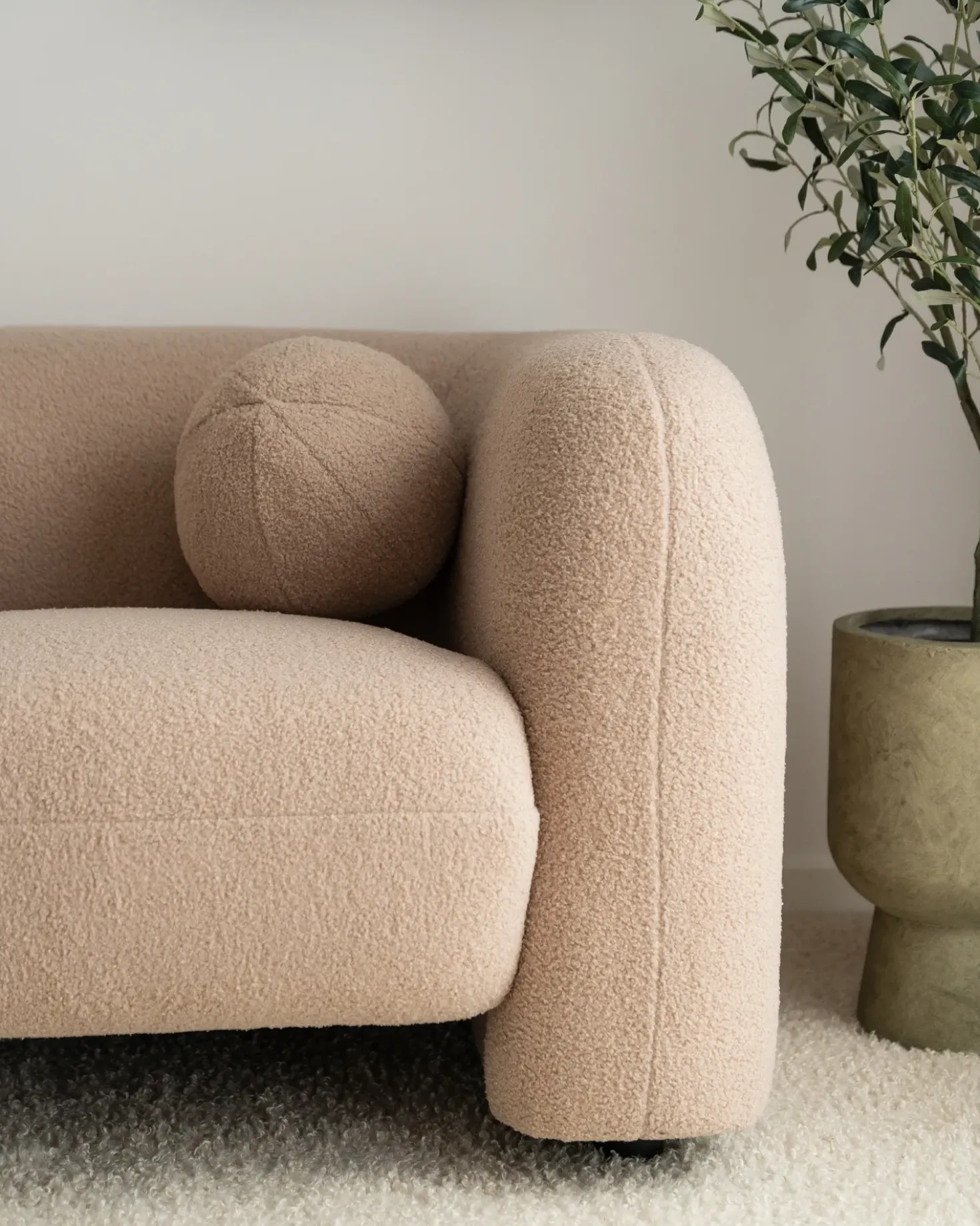 Set da salotto 4 posti LEIREN Bouclé Beige