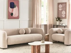 Set da salotto 4 posti LEIREN Bouclé Beige