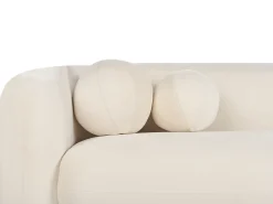 Set da salotto 5 posti LEIREN Velluto Bianco sporco