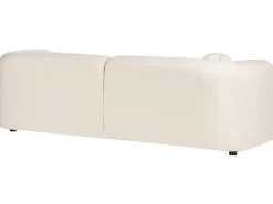 Set da salotto 5 posti LEIREN Velluto Bianco sporco