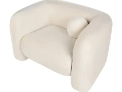 Set da salotto 5 posti LEIREN Velluto Bianco sporco