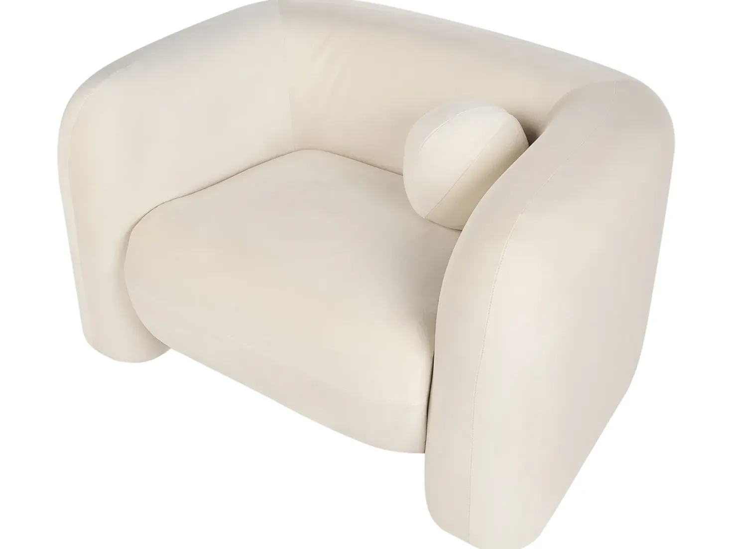 Set da salotto 4 posti LEIREN Velluto Bianco sporco