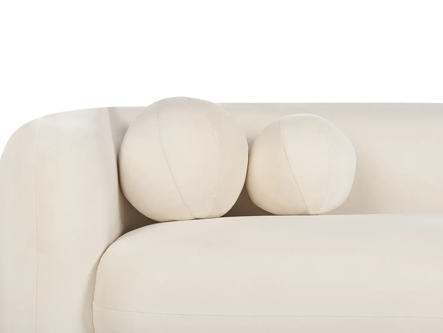 Set da salotto 4 posti LEIREN Velluto Bianco sporco
