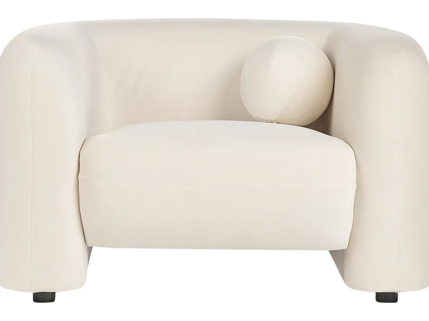 Set da salotto 4 posti LEIREN Velluto Bianco sporco