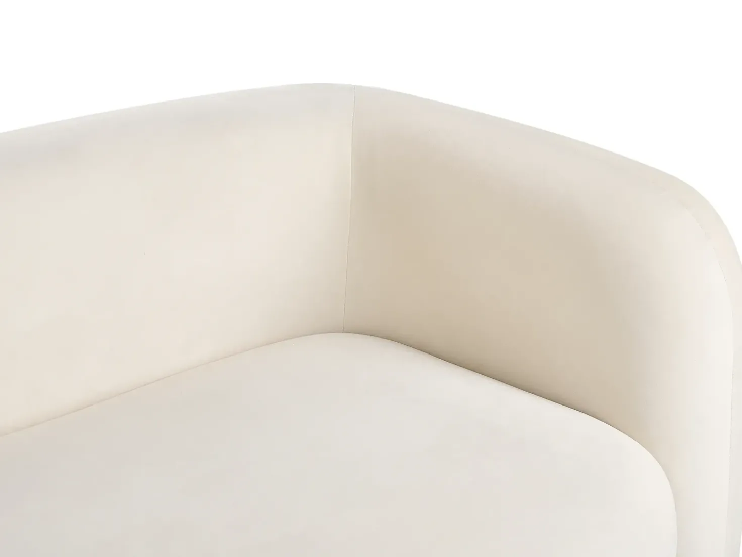 Set da salotto 4 posti LEIREN Velluto Bianco sporco