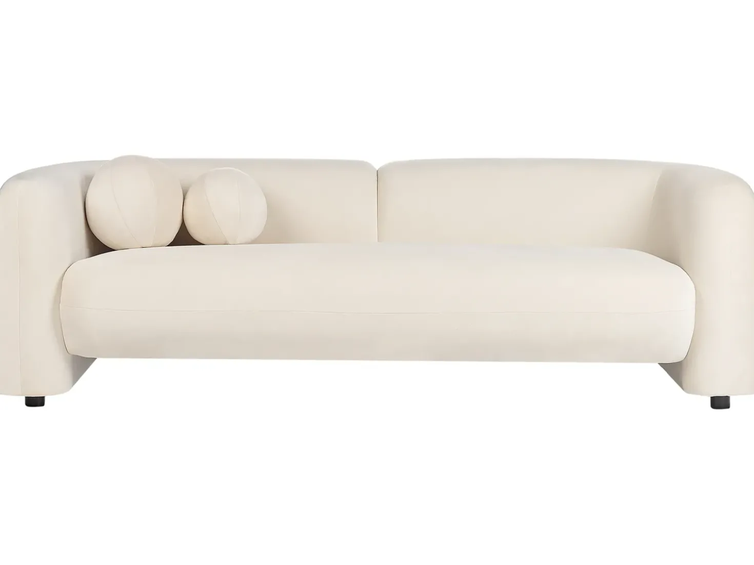 Set da salotto 4 posti LEIREN Velluto Bianco sporco