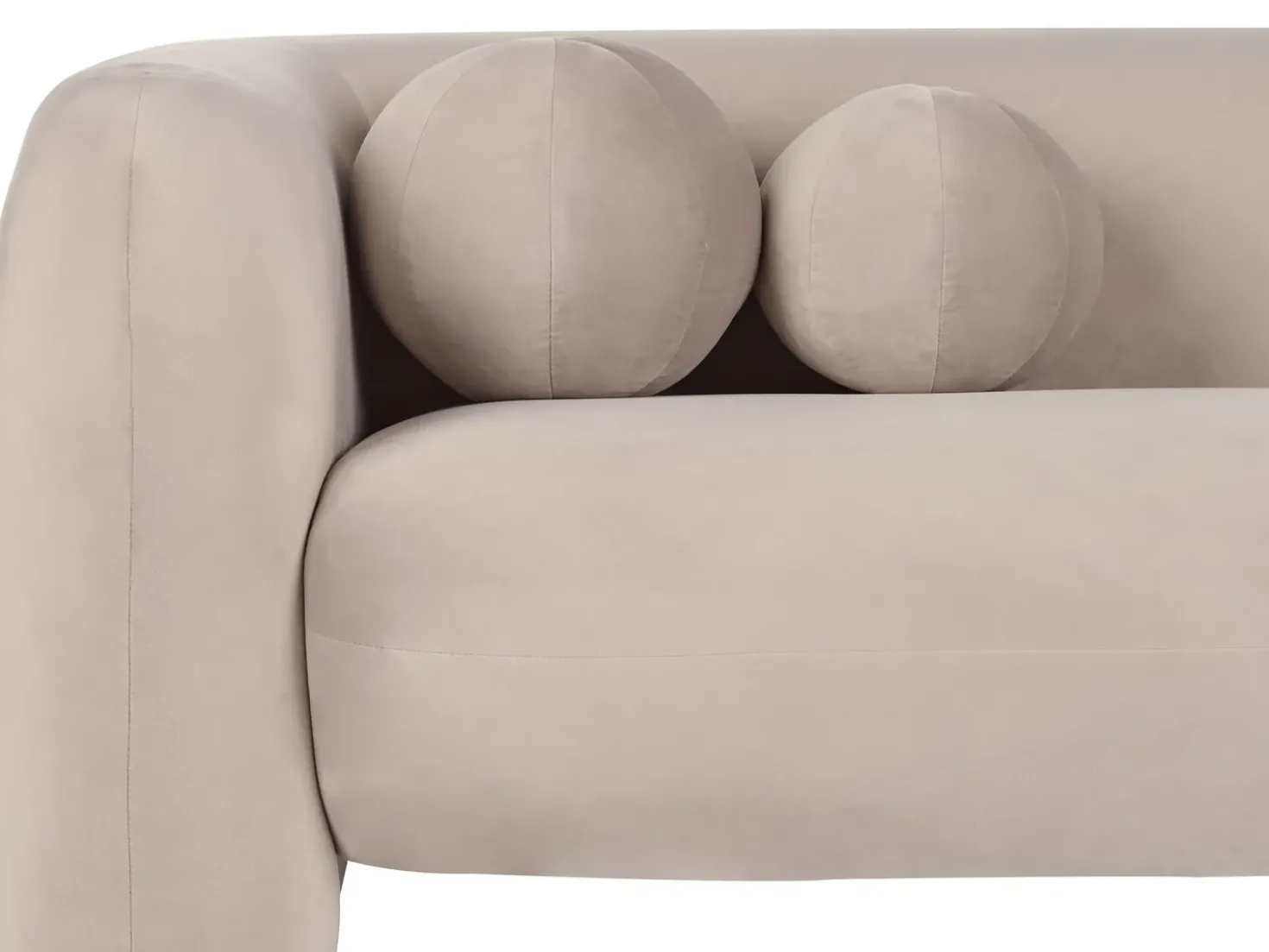 Set da salotto 5 posti LEIREN Velluto Tortora