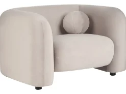 Set da salotto 5 posti LEIREN Velluto Tortora