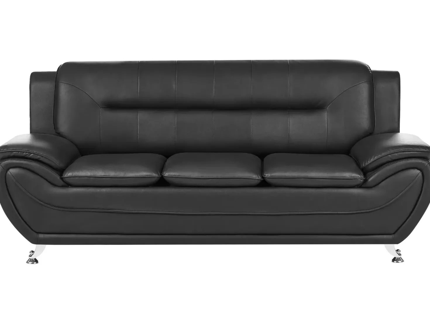 Set da salotto 6 posti LEIRA Pelle sintetica Nero