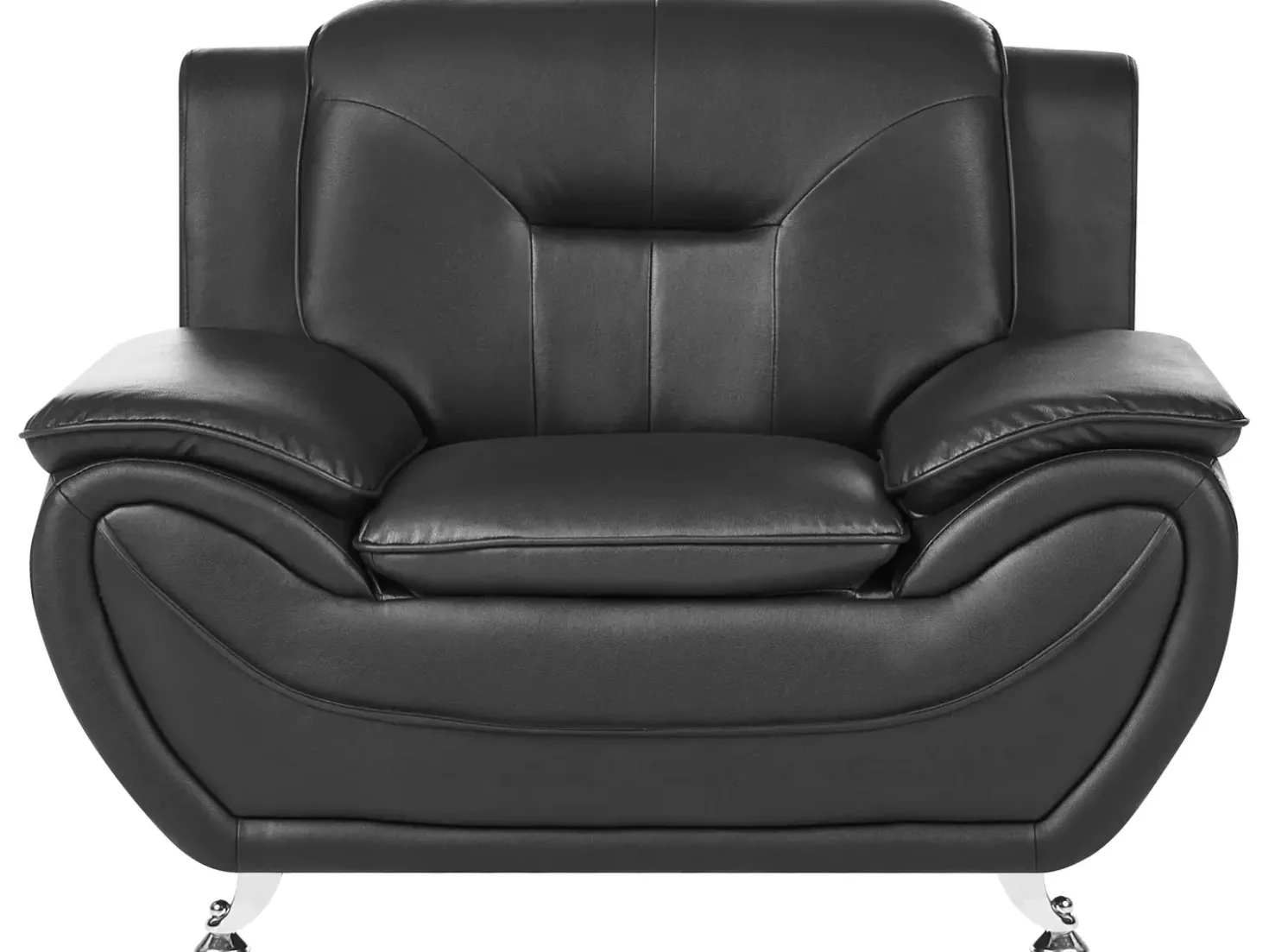Set da salotto 6 posti LEIRA Pelle sintetica Nero