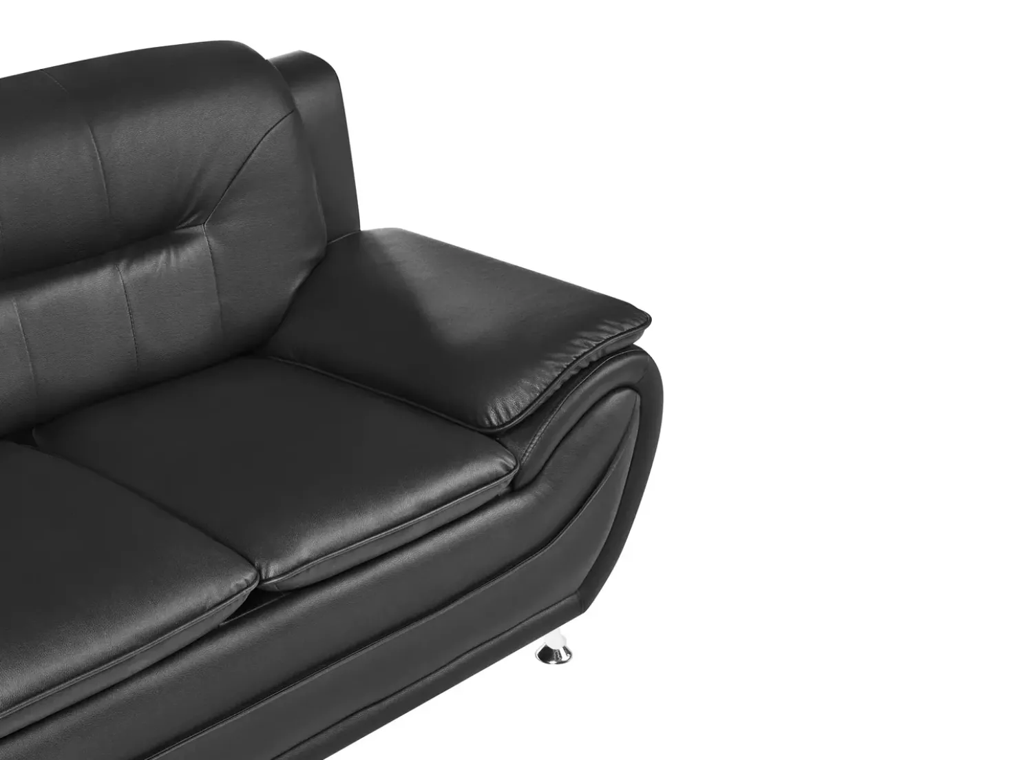 Set da salotto 6 posti LEIRA Pelle sintetica Nero
