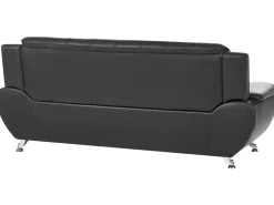 Set da salotto 6 posti LEIRA Pelle sintetica Nero