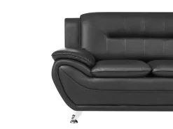 Set da salotto 6 posti LEIRA Pelle sintetica Nero