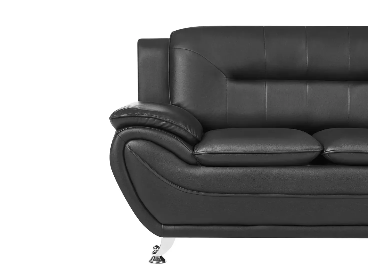Set da salotto 6 posti LEIRA Pelle sintetica Nero