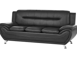 Set da salotto 6 posti LEIRA Pelle sintetica Nero
