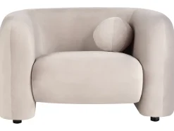 Set da salotto 4 posti LEIREN Velluto Tortora