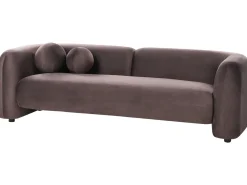 Set da salotto 4 posti LEIREN Velluto Marrone scuro